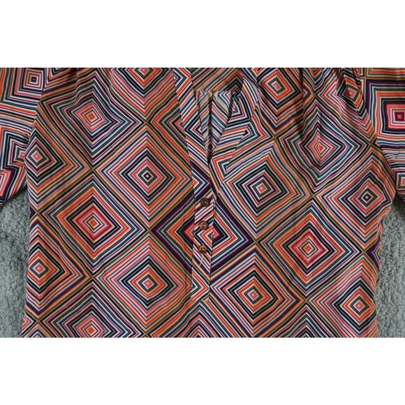 Trina Turk Dress 8 Geometric Print Janny Quirk Silk Pull Over - Picture 8 of 8